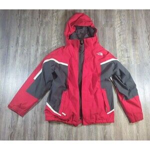 North Face Jacket Boys Large Long Sleeve Full Zip Pockets Hooded 14-16 HyVent